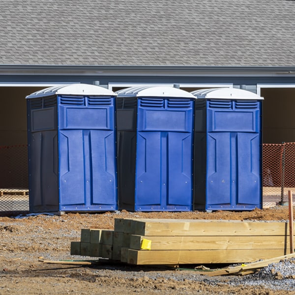 how often are the portable restrooms cleaned and serviced during a rental period in Elk Park